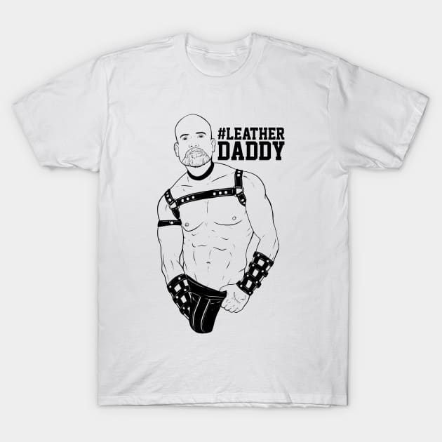 Hashtag BOYZ - leather daddy T-Shirt by RobskiArt